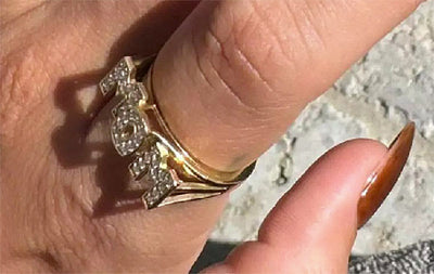 Hailey Bieber Commemorates Birth of Jack Blues With Sparkly ‘MOM’ Ring